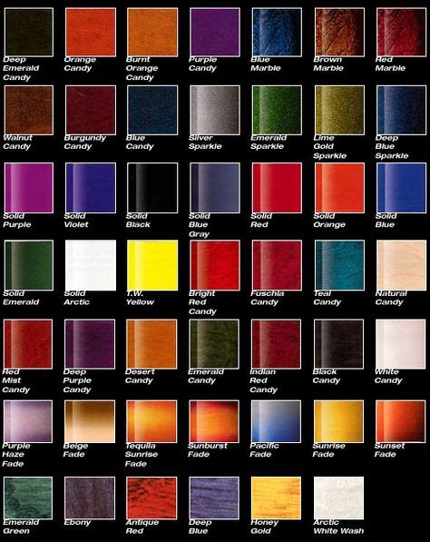Red Car Paint Color Chart