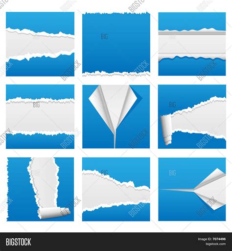Torn Paper Set 1 Vector And Photo Free Trial Bigstock