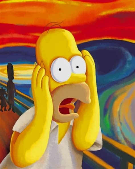 Homer Simpson In The Scream New Paint By Numbers Numeral Paint Kit