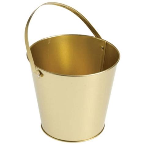 Metal Bucket Gold