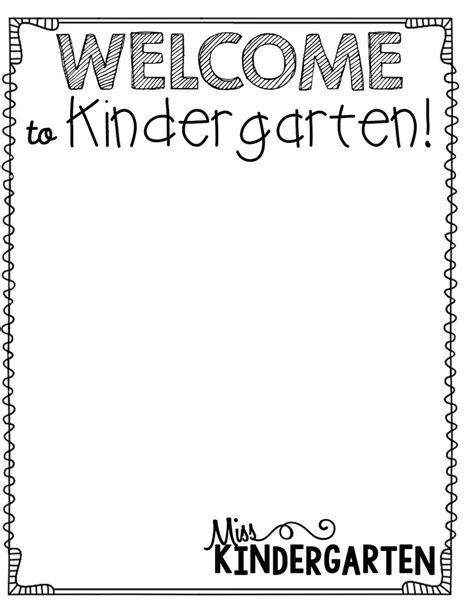 Welcome To Kindergarten Editable Template Kindergarten Special