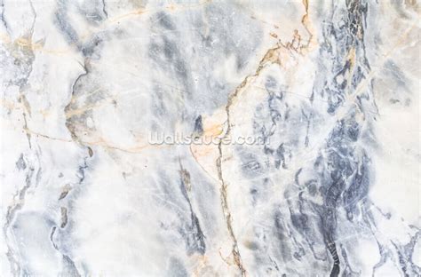 White And Blue Marble Effect Wall Mural Wallpaper Wallsauce Uk