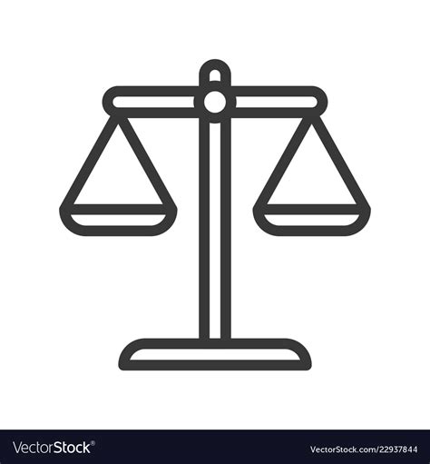 Balance Scale Law And Justice Icon Editable Vector Image