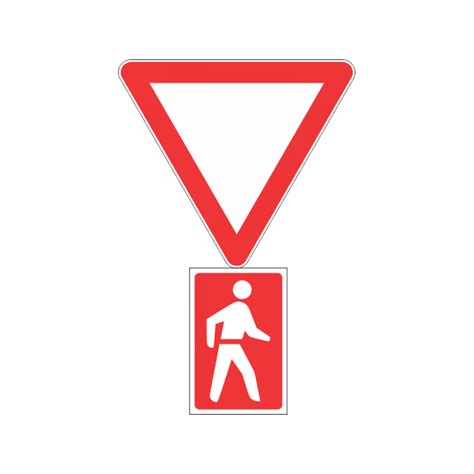 Yield To Pedestrians Road Sign