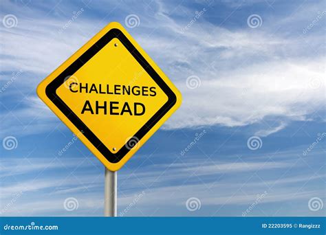 Challenges Ahead Road Sign Royalty Free Stock Photo Image 22203595