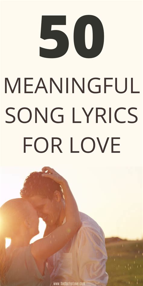 77 Meaningful Song Lyrics About Love Relationship Lyrics