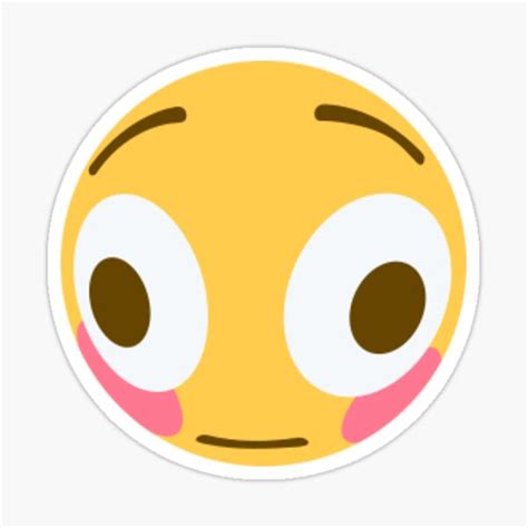 Flooshed Flushed Emoji Meme Sticker For Sale By Abrams11isback
