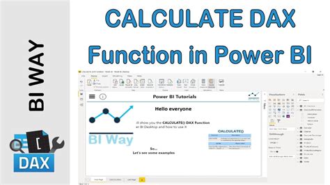 DAX Language CALCULATE Function In Power BI YouTube
