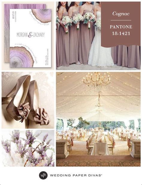 Pantone Cognac Inspiration Board Wedding Paper Divas Wedding Paper