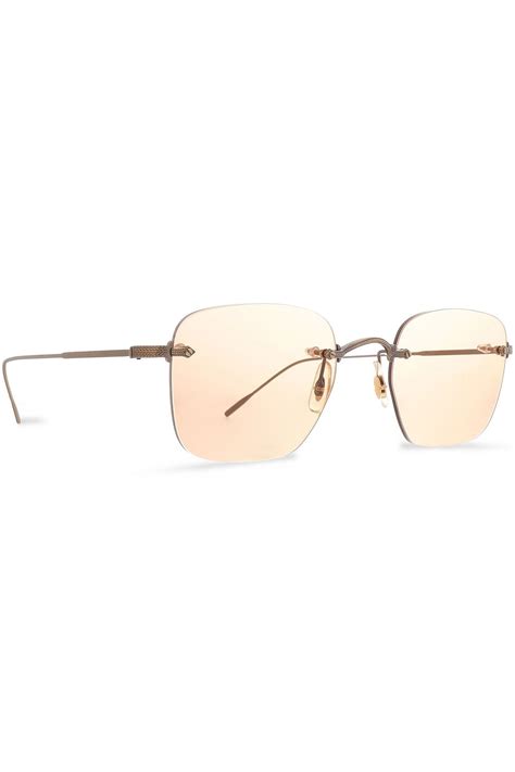 Oliver Peoples Finne Square Frame Gold Tone Sunglasses The Outnet