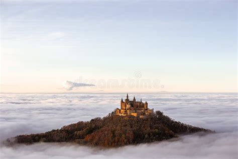 Hohenzollern Castle Above The Clouds Fog Stock Image Image Of Castle