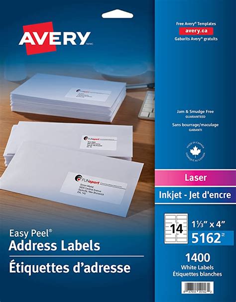 Avery Separa F Cil Etiquetas De Direcciones Para Impresoras
