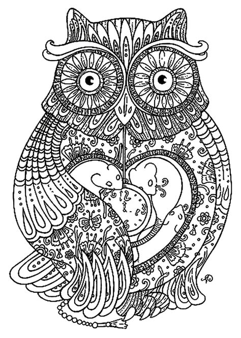 Get The Coloring Page Owl Free Coloring Pages For Adults Popsugar