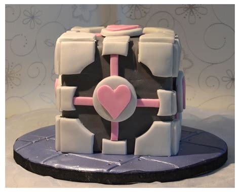 Companion Cube Birthday Cake
