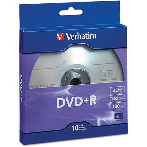Verbatim Dvd R 4 7gb 120 Minutes 16x Disc Pack Of 10 97956 Bandh