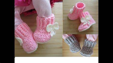 Crochet Baby Booties Tutorial Newborn 0 3 Months 0 6 Months Designed