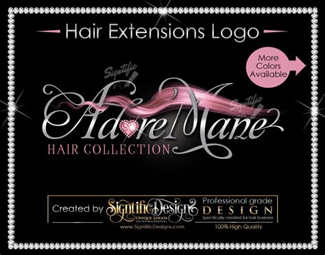 Hair Bundle Logo Hair Business Logo Hair Extensions Logo Flowing