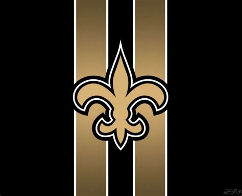 Download New Orleans Saints Logo In Stripes Wallpaper