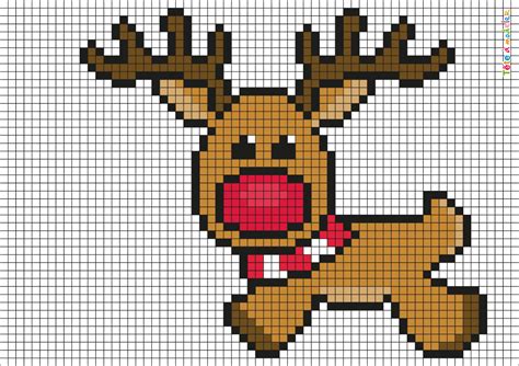 This is an interesting coloring game, lovely pixel style, and just to click the mini blocks for coloring. Pixel Art renne de Noël | Pixel art, Pixel art pattern ...