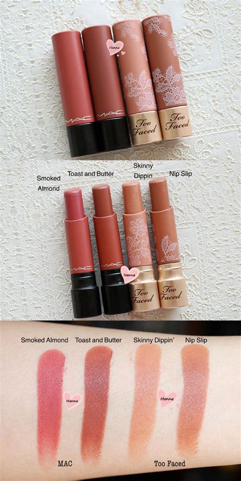 MAC Liptensity Lipsticks In Smoked Almond And Toast And Butter TOO