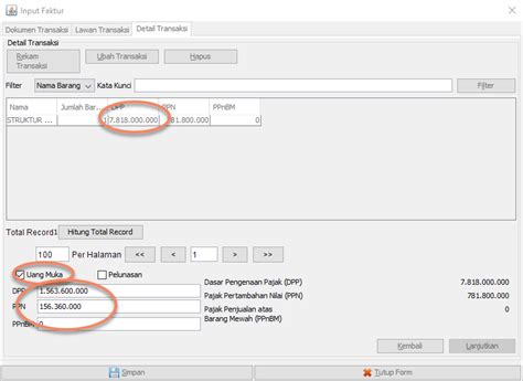 Pajak Efaktur Cara Melakukan Pencatatan Uang Muka Dan Pelunasan Di