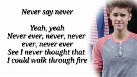 Never Say Never Lyrics Song Justin Bieber Youtube