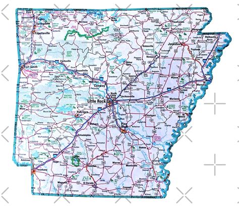 Detailed Arkansas Road Map