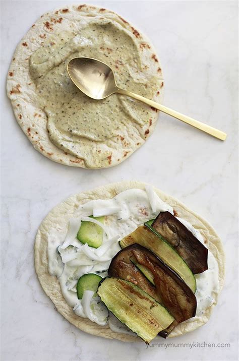 Vegetarian Gyros With Grilled Vegetables Recipe Vegetarian Gyros