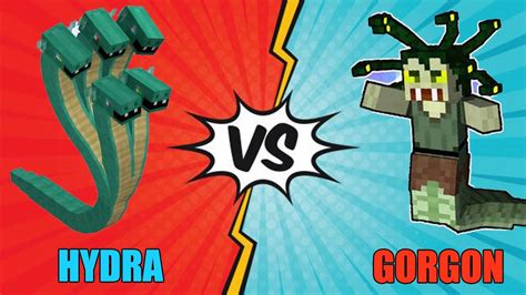 Gorgon Vs Hydra Fight In Minecraftminecraft Mob Battle Youtube