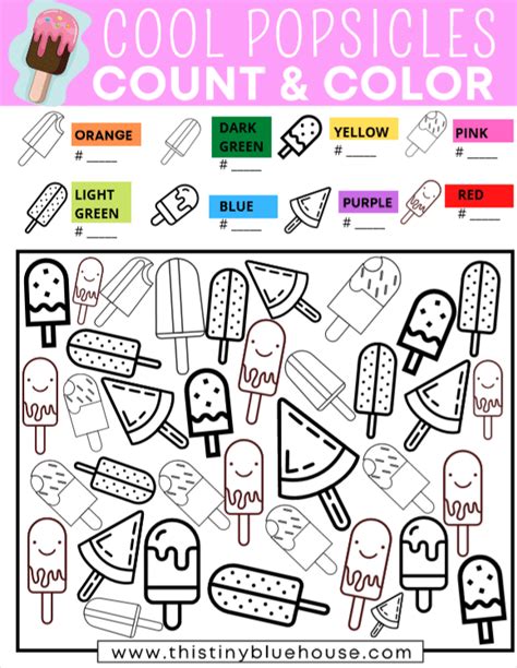 Free Printable I Spy Popsicle Count And Color Activity