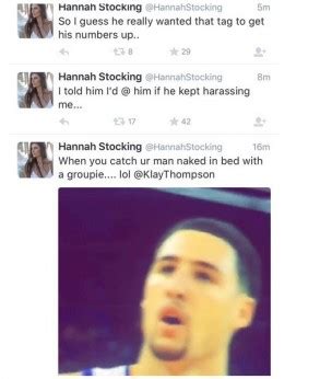 Klay Thompson Busted By Girlfriend Hannah Stocking For Cheating