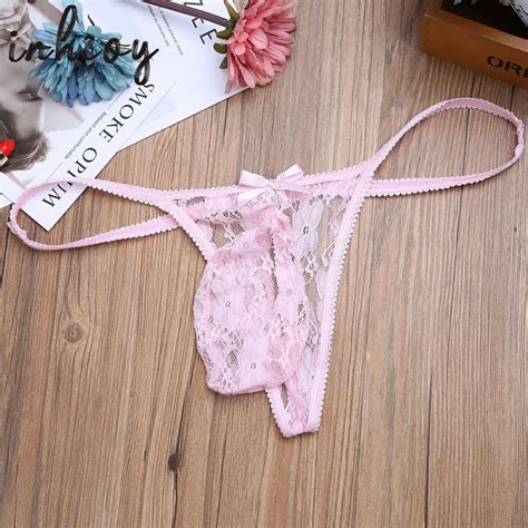 Gay Mens Sexy Panties Lingerie Sissy Lace See Through Briefs Underwear