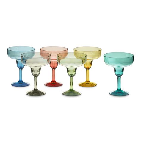Duraclear® Tritan Margarita Glasses Set Of 6 Multicolored Cocktail Glasses Williams Sonoma