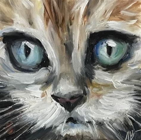 Daily Paintworks Original Fine Art Annette Balesteri Cat Painting