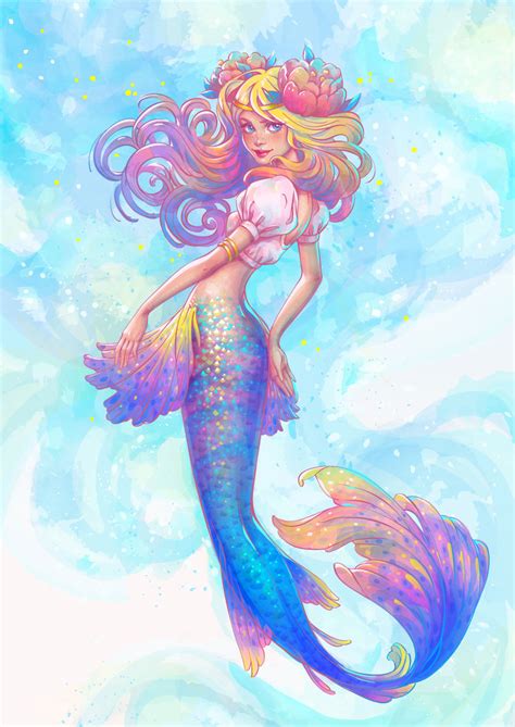 Como Crear Una Ilustración De Sirena En Acuarela En Adobe Illustrator