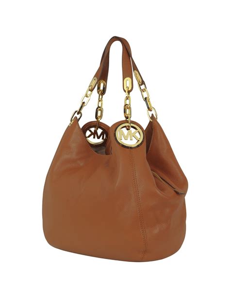 Michael Kors Michael Fulton Large Leather Shoulder Tote In Brown Lyst