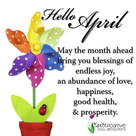 Pin By 🎀 Avary On Quotes 4 Today New Month Wishes Hello April