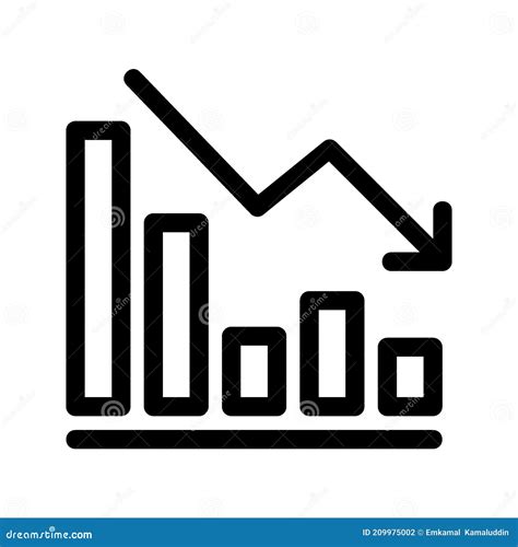 Decrease Icon Or Logo Isolated Sign Symbol Vector Illustration Stock