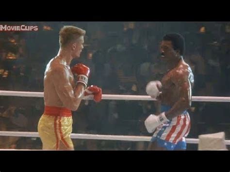 Apollo Creed Vs Ivan Drago Rocky Battle Scene Hd Youtube