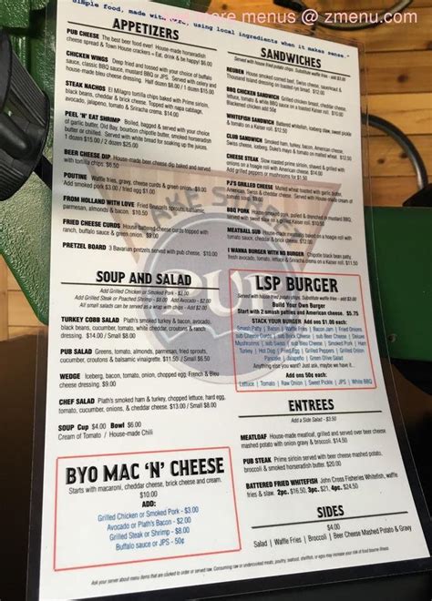 Pickup at lake street market (306 s lake st, boyne city, michigan 49712) as soon as possible. Online Menu of Lake Street Pub Restaurant, Boyne City ...