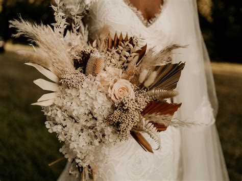 Dried Flower Wedding Ideas Bouquets Centerpieces More