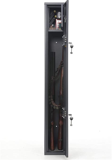 Black 18 Gun Security Cabinet Safe Storage Rifle Shotgun Steel Firearm