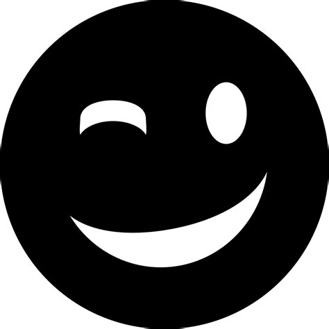 Wink Emoticon Smiley Face Svg Png Icon Free Download 1513