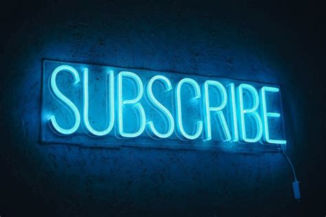 Subscribe Rgb Neon Sign With Adjustible Color And Brightness Etsy