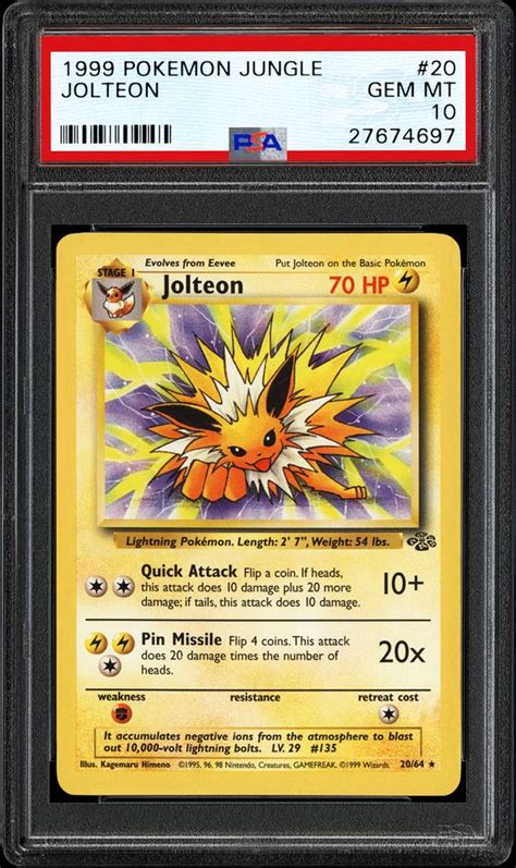 We did not find results for: Auction Prices Realized Tcg Cards 1999 Pokemon Jungle Jolteon