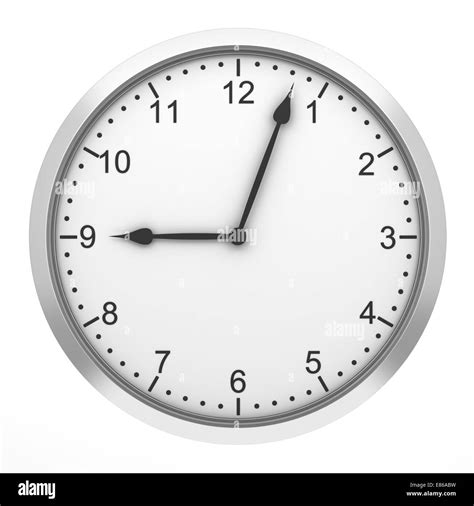 Round Wall Clock Isolated On White Background Stock Photo Alamy