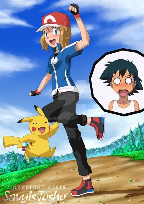 Amourship Serena Becomes Ash By Savyisjosho On Deviantart Pokemon