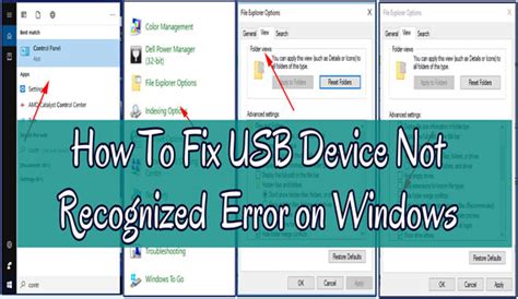 Solved How To Fix Usb Device Not Recognized Error On Windows 107