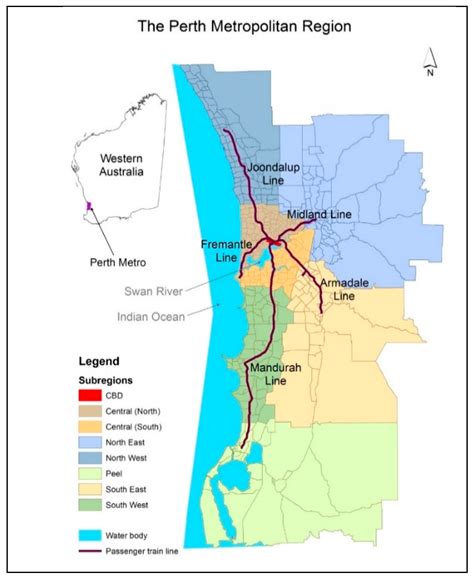 Perth Metropolitan Area Map The Main Uwa Library The Albany Centre