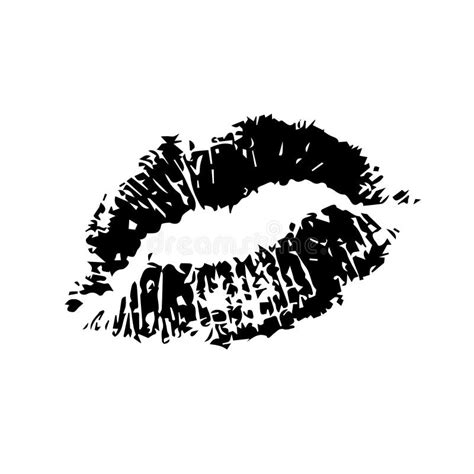 Vector Lipstick Lips Kiss Imprint Stock Vector Illustration Of